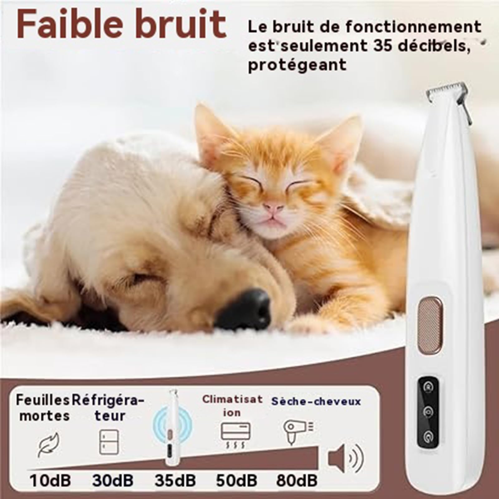 Tondeuse De Précision Pour Chat, Tondeuse Chat Silencieuse, Tondeuses étanches Rechargeables Pour Patte De Chien Entre Les Coussinets, Avec LED - épilation Facile (1PC-A)