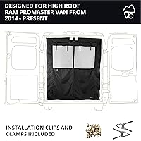 Vista 5 de VanEssential Rejilla Protectora de Puerta Trasera - Cierre de Cremallera Central - Diseñado para RAM PROMASTER Van