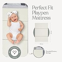 Vista 5 de Sleepah Pack and Play - Colchón de triple pliegue de doble cara (firme para bebés) y espuma viscoelástica suave (para niños pequeños) almohadilla