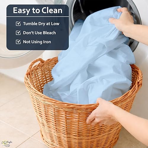 Miniatura 9 de Cottington Lane Juego de 4 piezas de sábanas para sofá cama tamaño matrimonial, 100% algodón egipcio de alta calidad para sofá cama, sofá biplaza