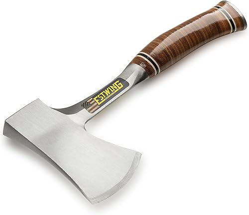 Miniatura 4 de Estwing Sportsman's Axe - Paquete de hacha de camping de 14 pulgadas con hacha de amigo junto a la chimenea - Maul de división de madera de 14