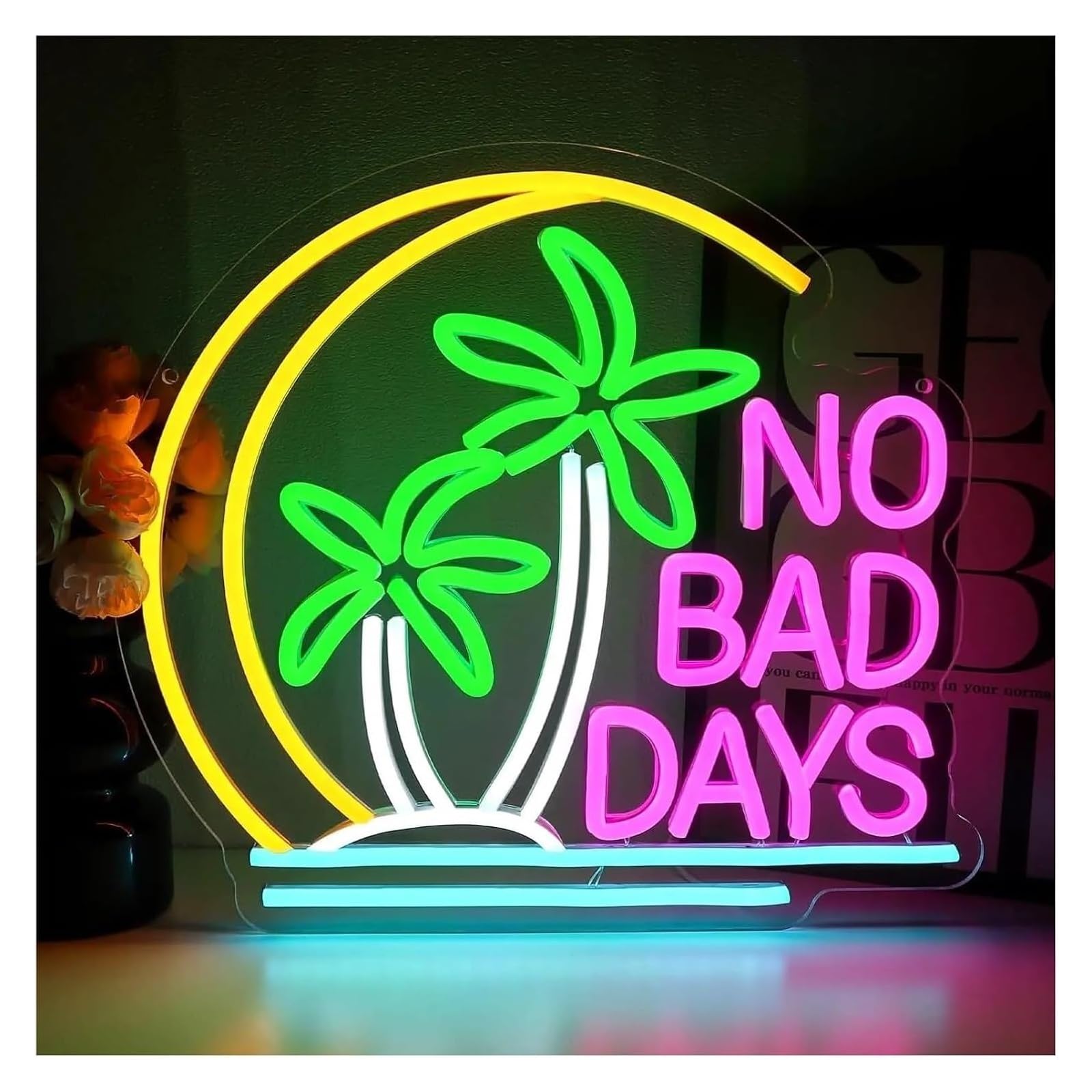 Aextroi neon Lights Sign Neon Signs Decor Lights No Bad Days for Bar