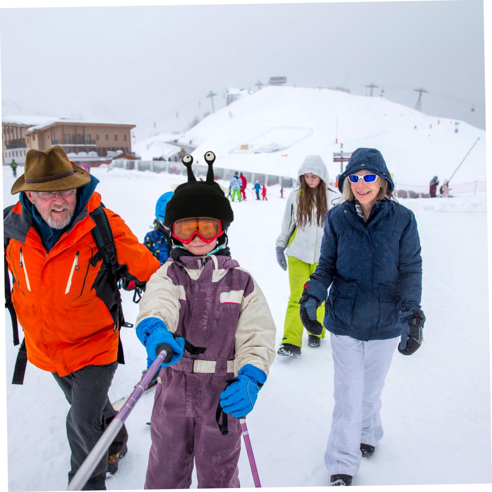 Copri Casco da Sci Nero in Filato per Sci e Sport sulla Neve | Lavabile, Portatile, Riduce Graffi e Rumore D’aria, Accessorio per Casco da Sci Alpinismo