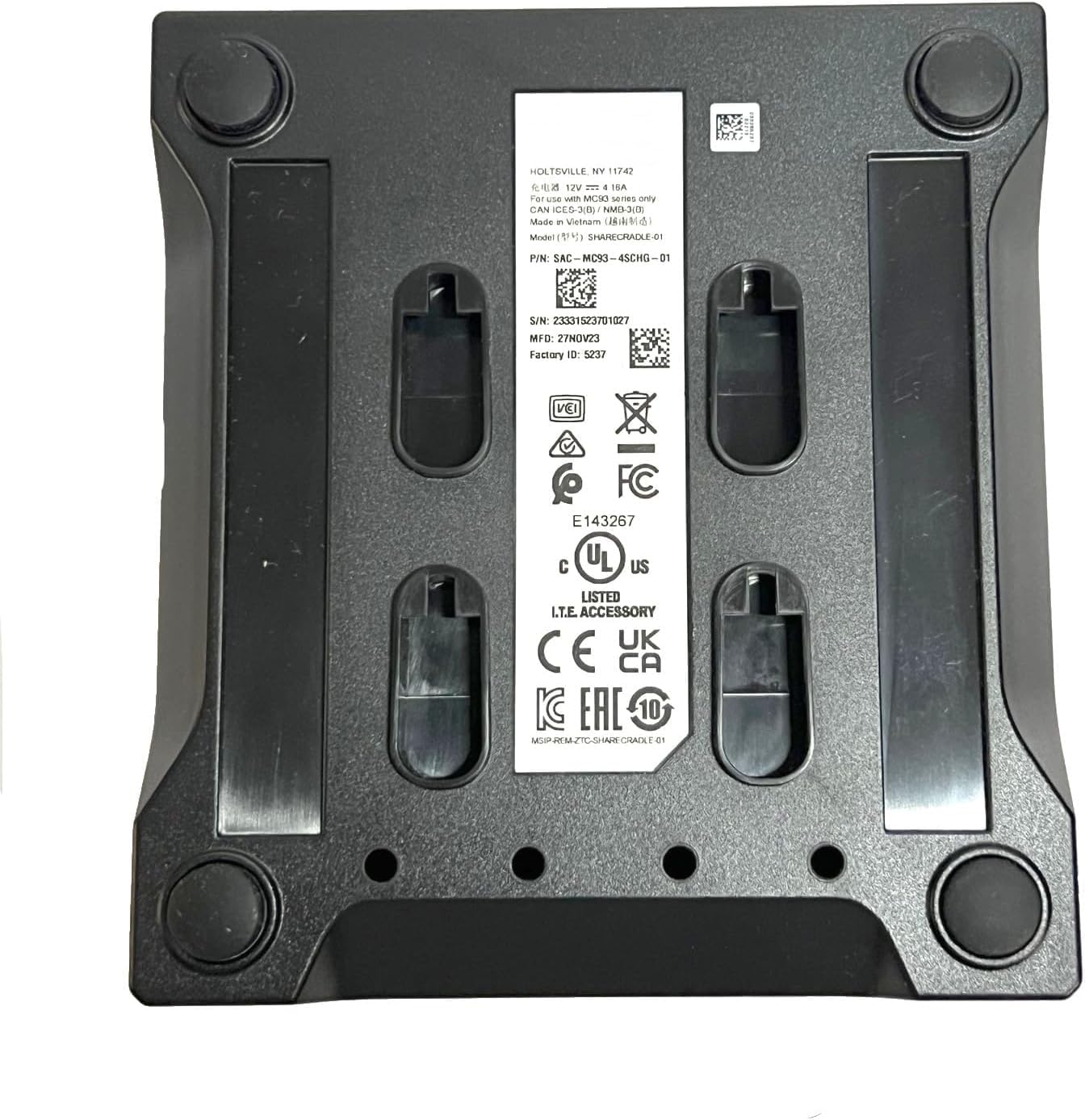 Battery Charger Compatible with Zebra MC9300, MC930B, MC930P - SAC-MC93-4SCHG-01-4 Slot Battery Charger & Power Supply Kit