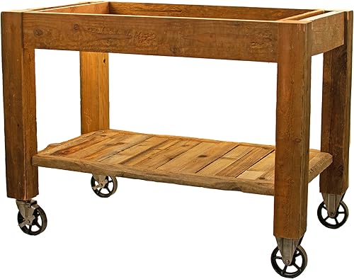 Miniatura 8 de Banco de macetas con ganchos de hardware y barra de toalla, mesa de bufé, banco de trabajo para isla de patio, muebles de jardín, carrito rodante de