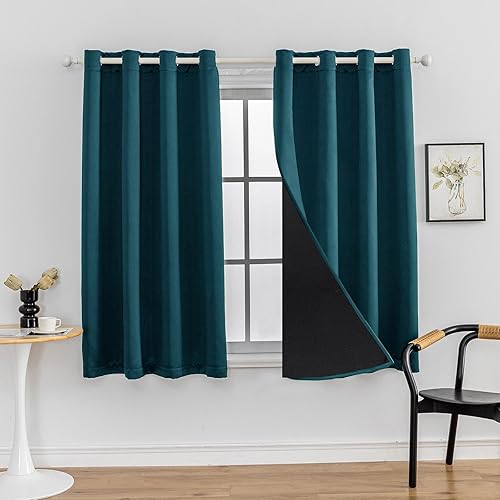 Miniatura 25 de Anytime - Cortina 100 % opaca de 2 paneles, cortinas de ventana con aislamiento térmico para dormitorio, paneles de sombreado completo (gris, 70