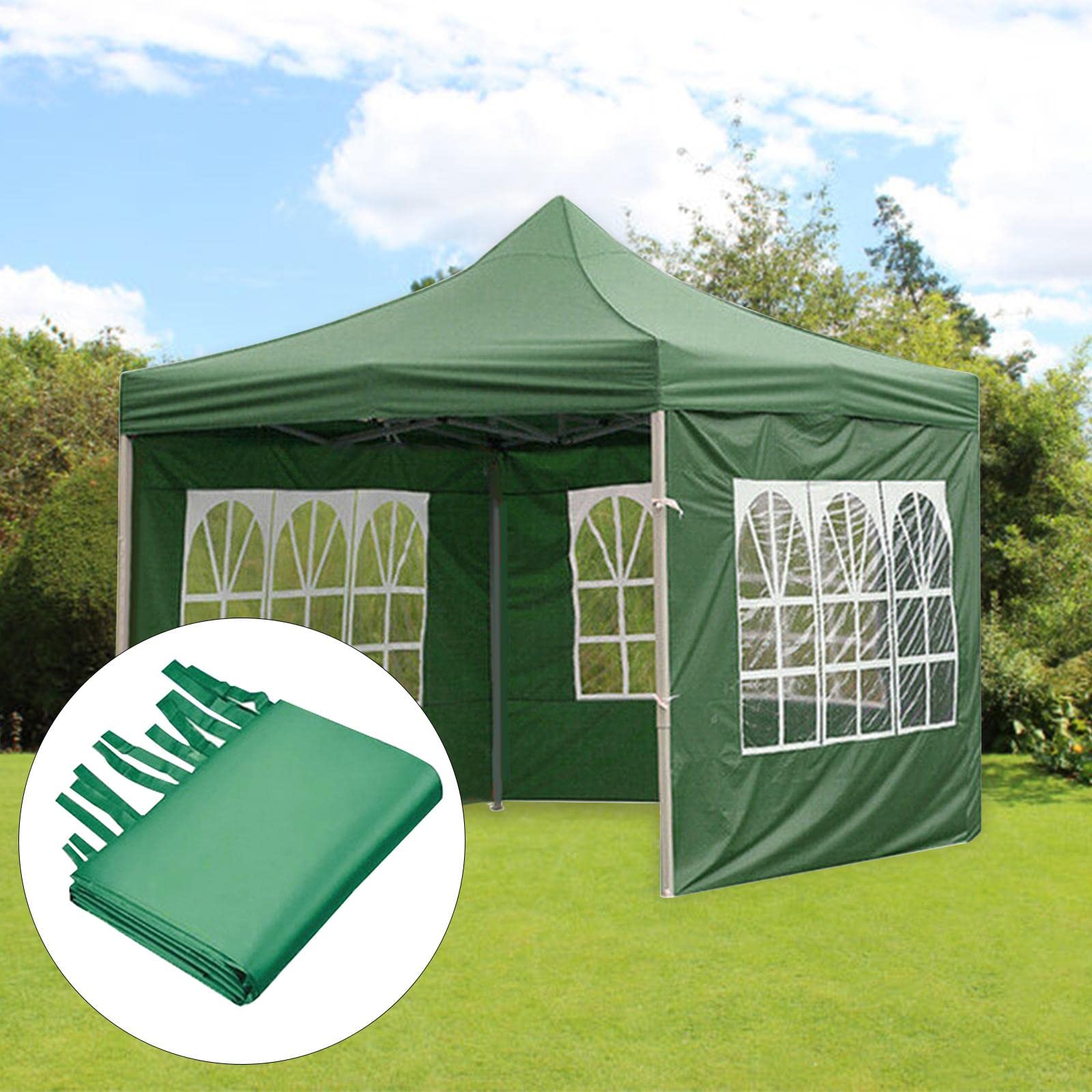 CALANDIS 1X Gazebos Tent 3X2M Camping Outdoor Canopy Mesh Side Wall Party Green