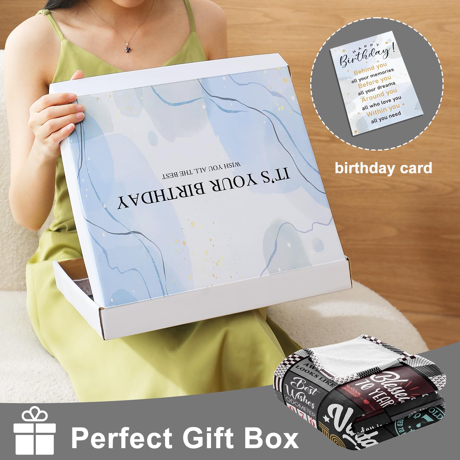 70th Birthday Gifts for Men, 70 Year Old Birthay Blanket Gifts for Men 70th Birthday Gift Ideas
