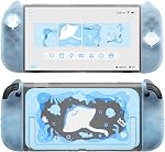 PlayVital Protective Case for Nintendo Switch 2,Kawaii Ocean Whisper Series Dockable Hard Shell Case +Silicone Grips for Switch 2 with Thumb Grips & Sticker, Shockproof Protection Cover -Pastel Green