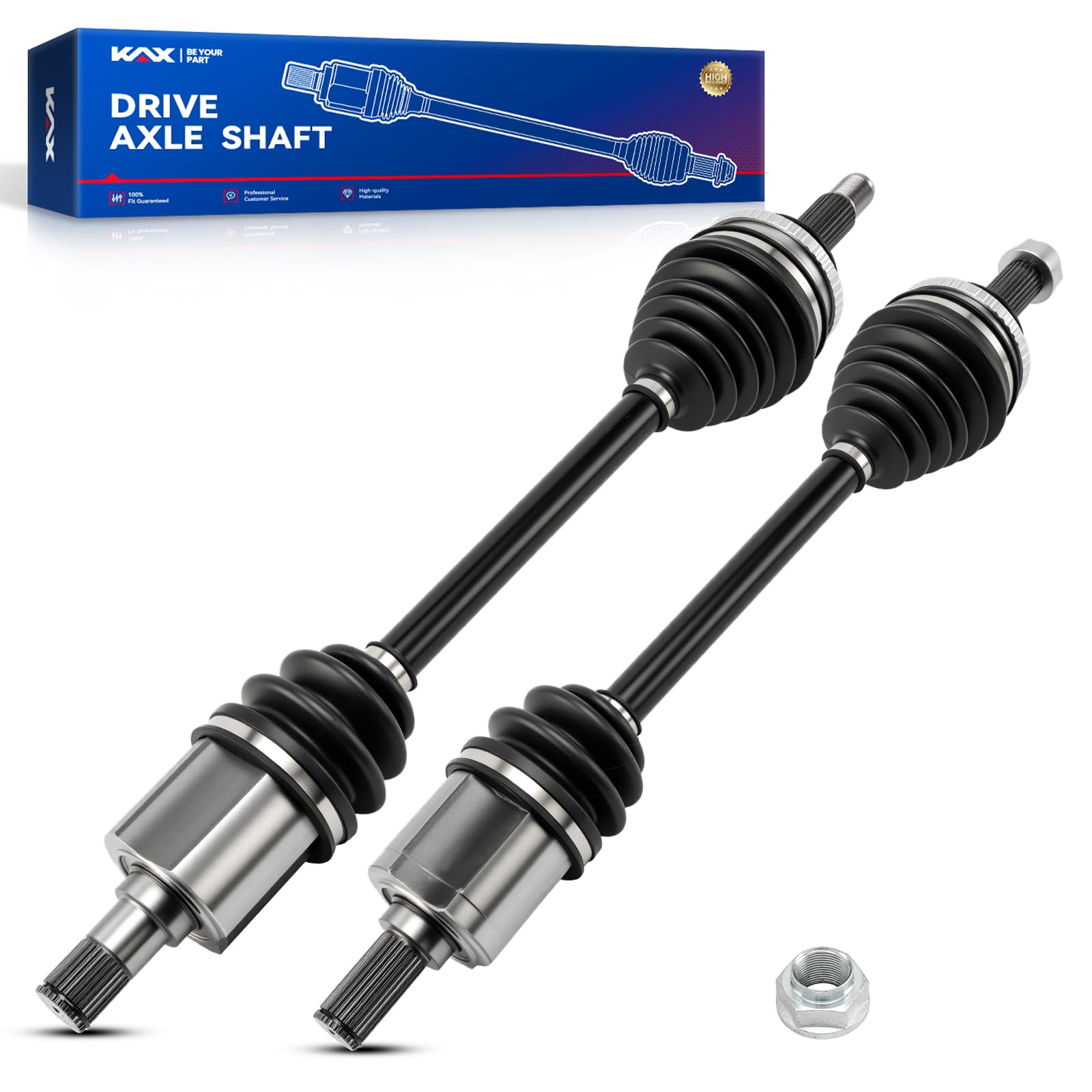 KAX 66-4166 66-4167 Front CV Axle Shaft Assembly Fit For 1998-2002 Honda Accord 3.0L, 1999-2003 Acura TL, 2001-2003 Acura CL, 2 PCS CV Axle