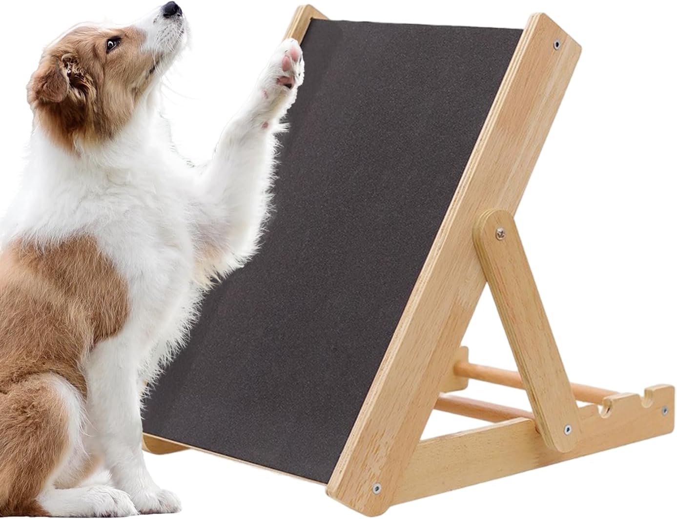 Scratch Board for Dogs,Pet Nail Scratcher with 3 Height Adjustment | Dogs Claw Sandpaper Board | for Boredom Relief Furniture Protection Indoor Outdoor Training Travel Backyard