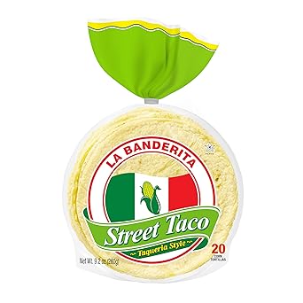 Ole Mexican Foods La Banderita Street Taco Corn Tortillas - Gluten Free - 4.5inch - 20 Count, 12.7 oz. - 4 Packs with ValorServe Mini Kitchen Utensil