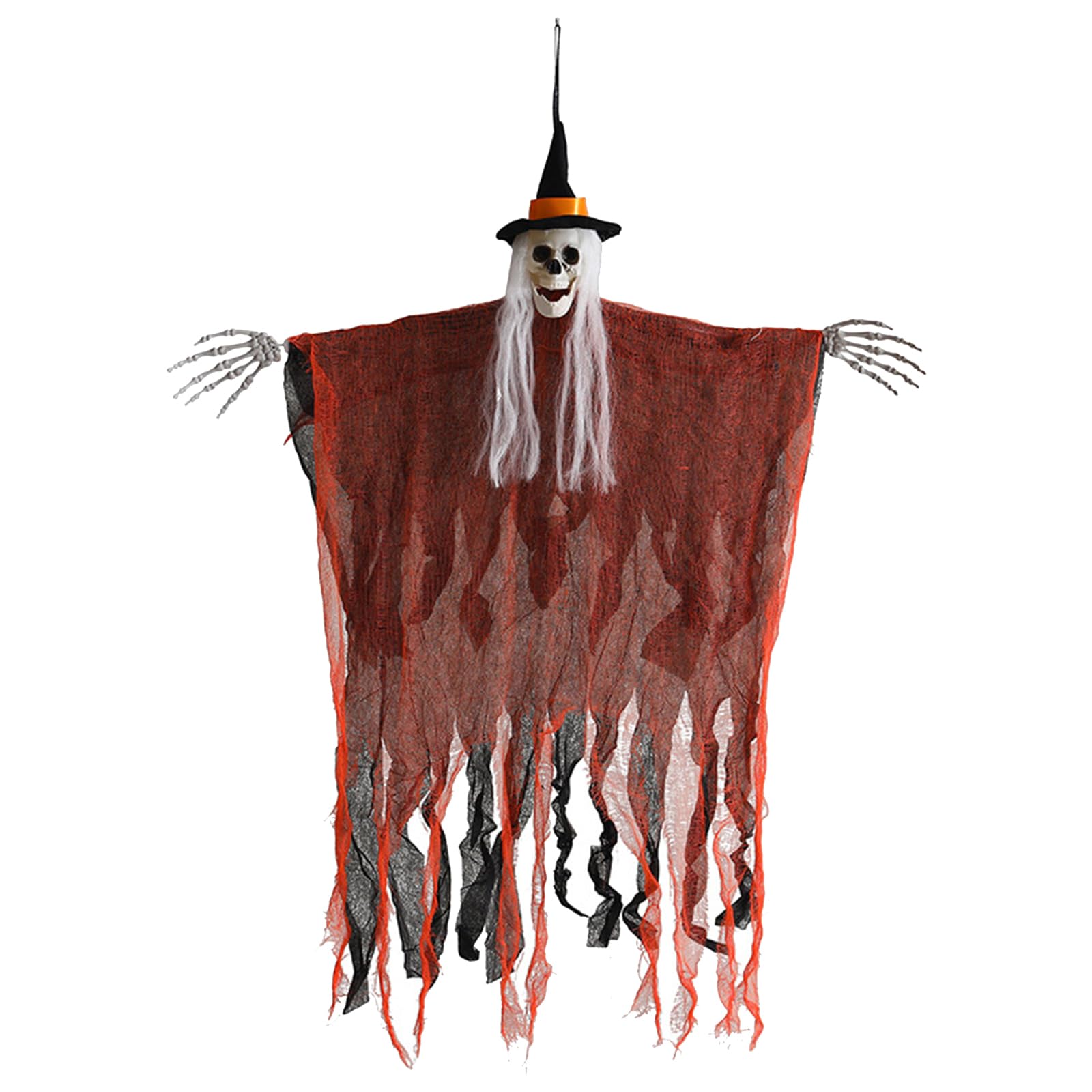 Lerpwige Eerie Halloween Hanging Skeleton Ornament Grisly Skull Head Wall Ornament Halloween Decorations For Outdoor Parties