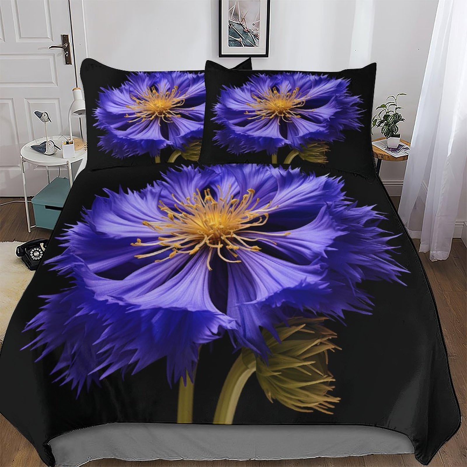 Housse de couette fleur 220x240cm pour transformer votre chambre en oasis printanière