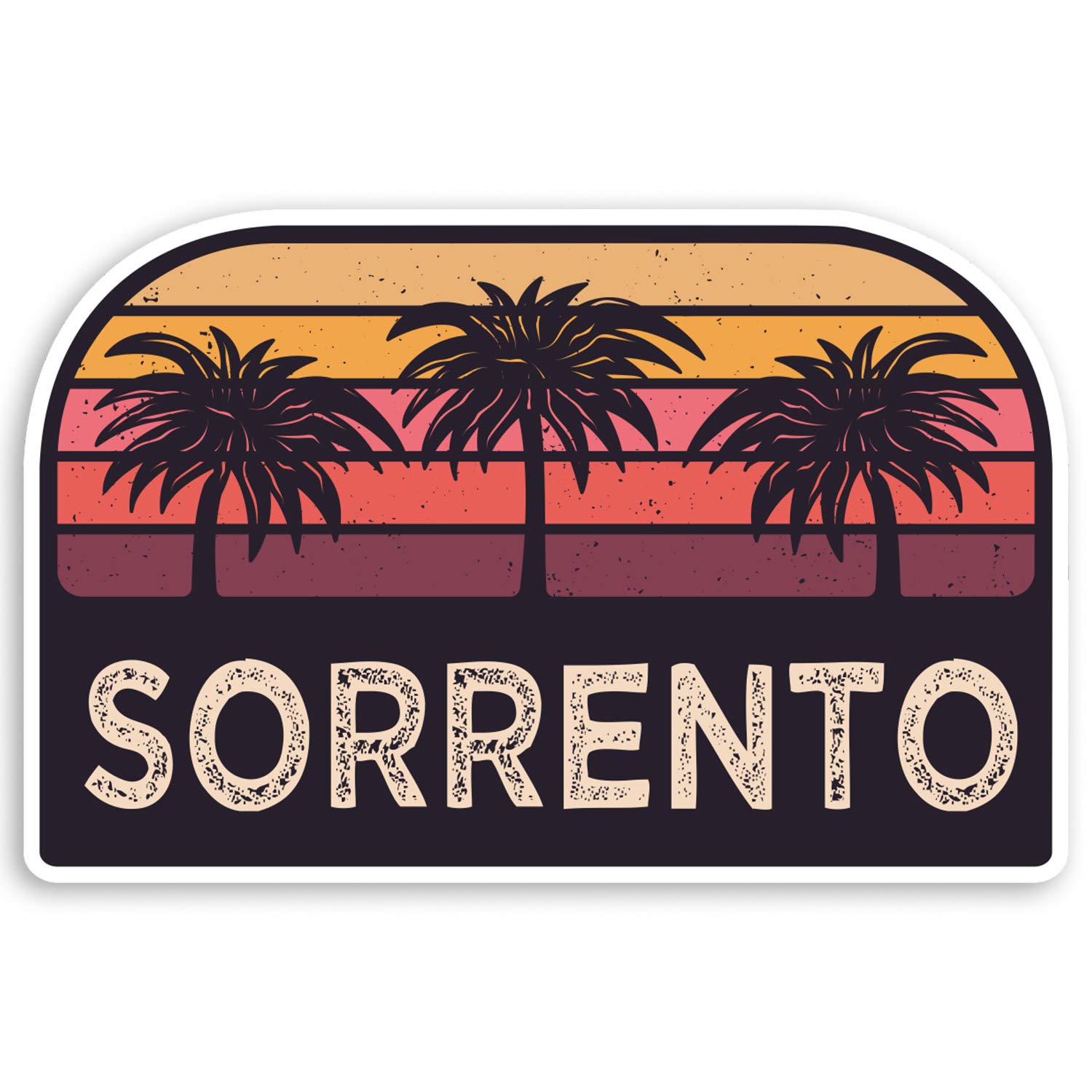 2 x 10cm Rustic Sorrento Italy Vinyl Stickers - Travel Luggage Sticker #34301 (10cm Wide)