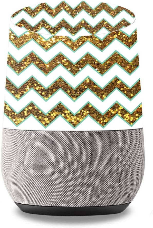 MightySkins Protective Vinyl Skin Decal for Google Home wrap Cover Sticker Skins Glitter Chevron