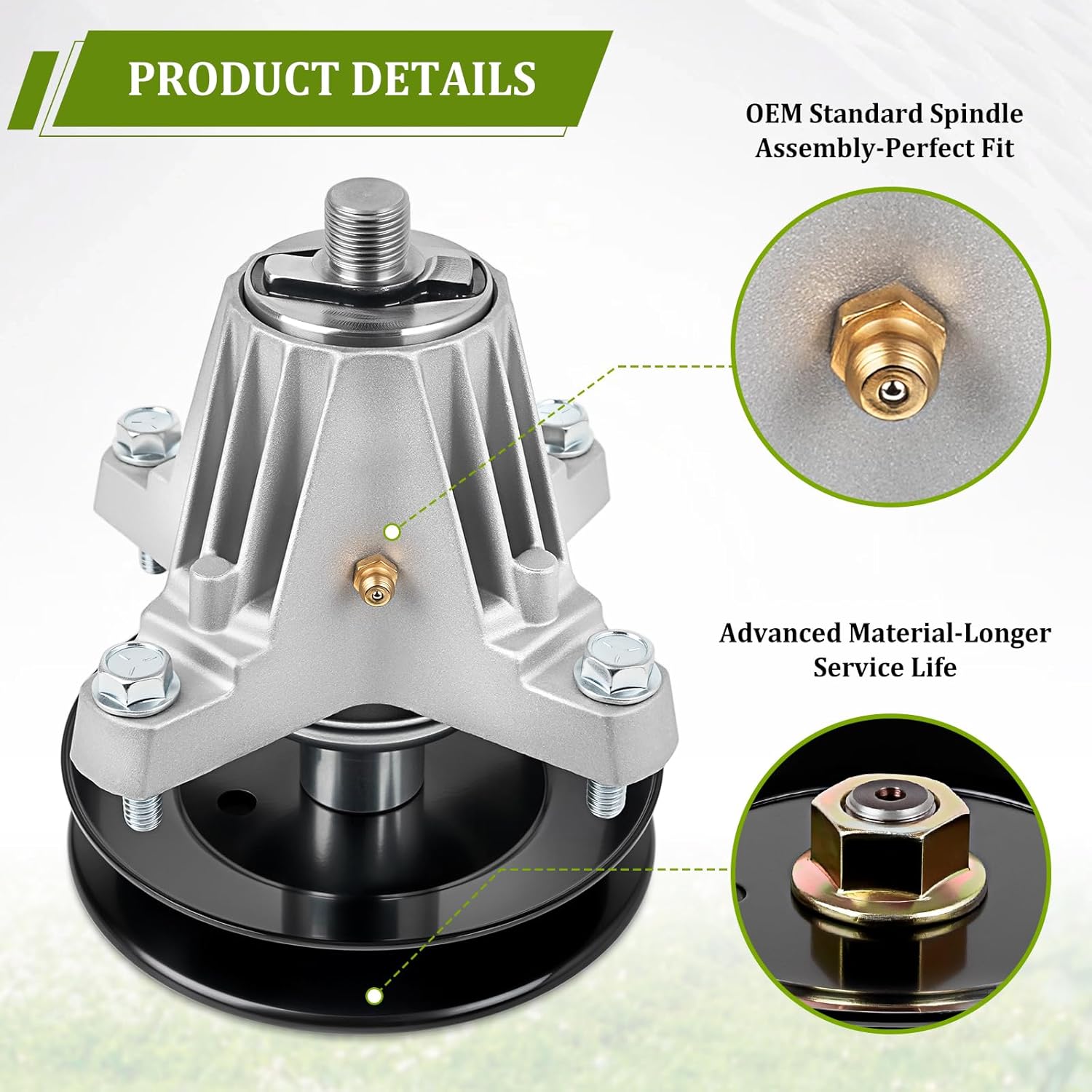 618-09255 Deck Spindle Assembly for 50" Lawn Mower Deck, Compatible with Cub Cad-et XT1-LT50, Troy-Bilt Super Bronco 50 XP, 50K XP, Replaces 618P09255, 1 Pack