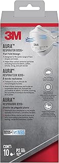 3M Safety Aura Particulate Respirator, 9205PH-10-DCCA, N95, 10 Pack, White