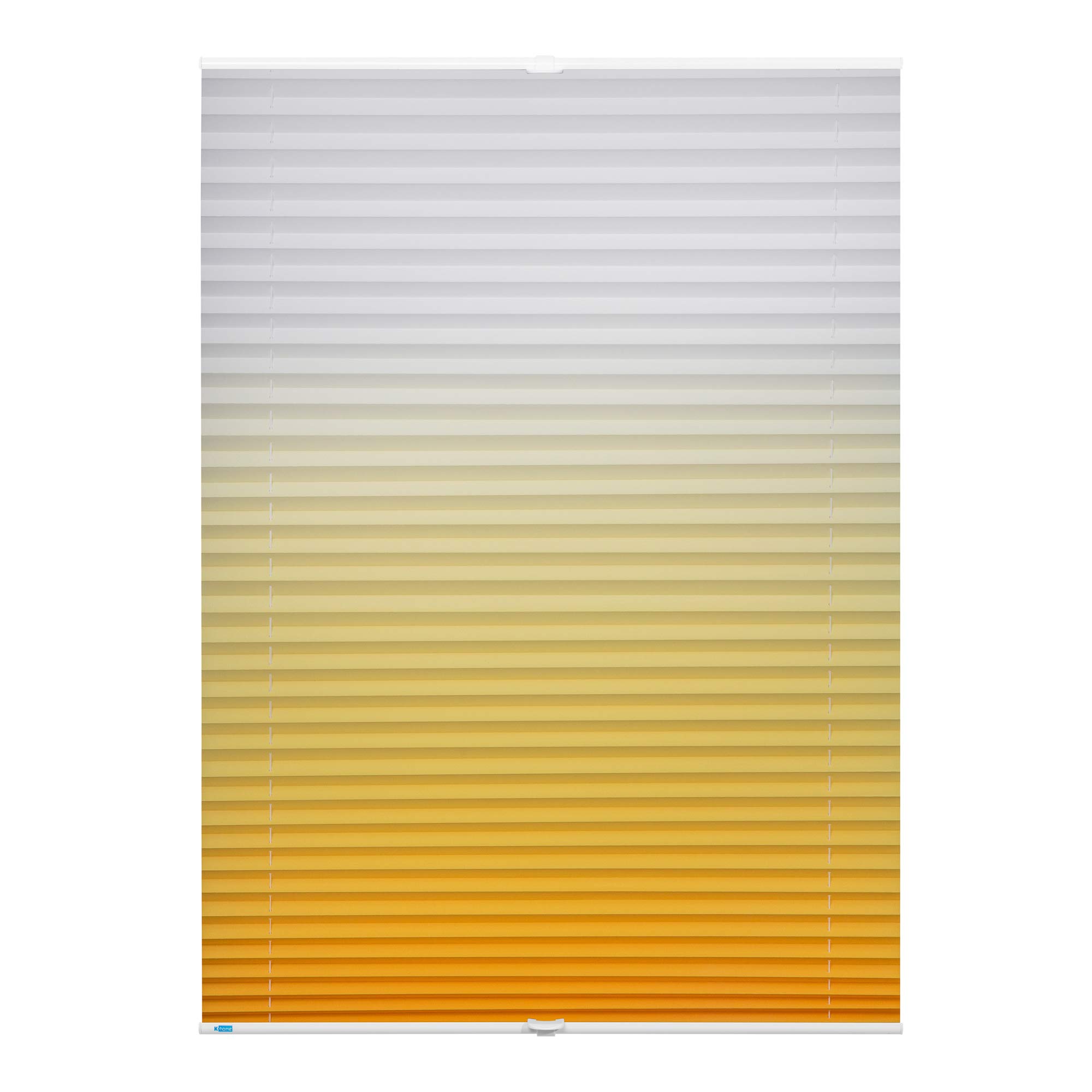 Khome K-home Klemmfix-Plissee Farbverlauf Gelb 65cm x 210cm (B x L) – Bild 5