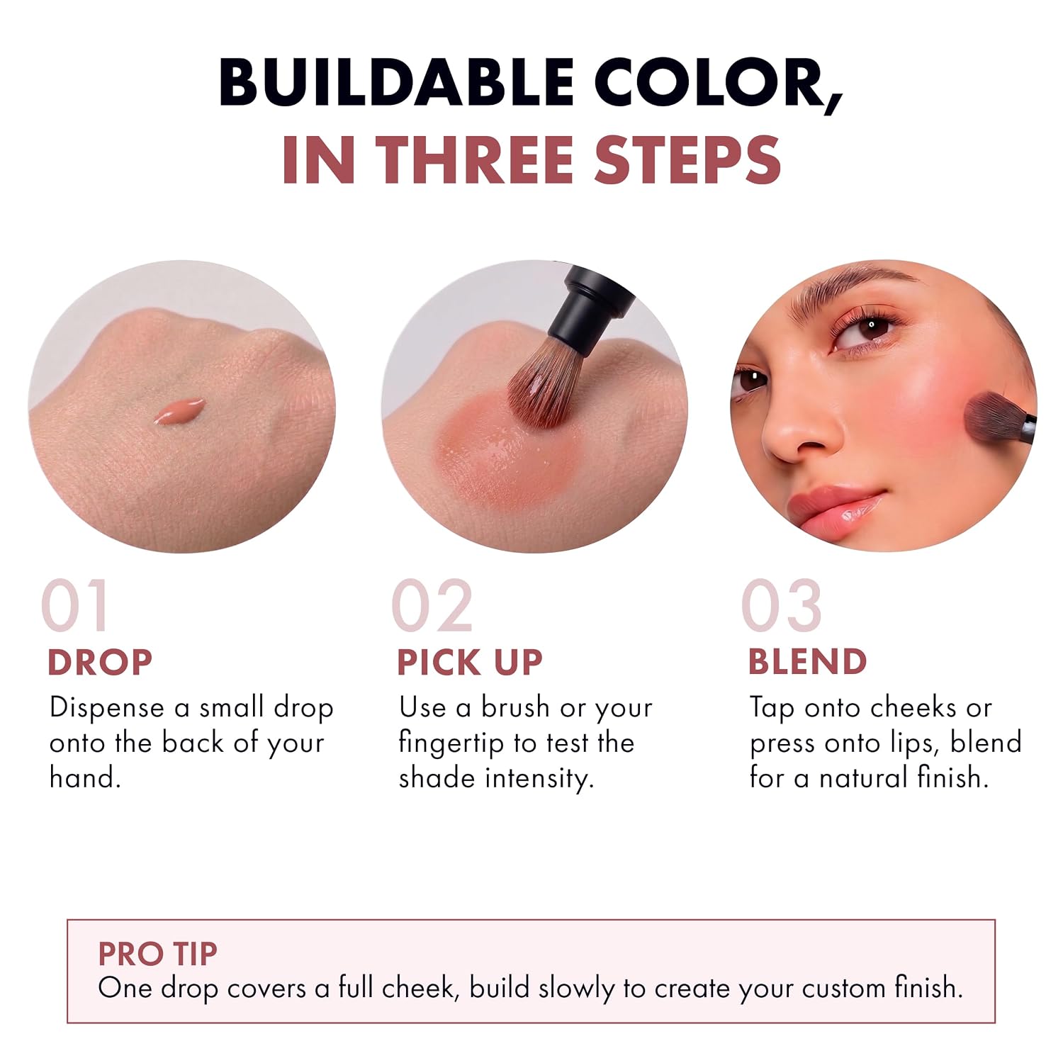 Daniel Sandler Watercolour Liquid Blush — Buildable Long-Lasting Matte Pastel Pink Cheek Tint for Cheeks & Lips — Water-Resistant Formula for All Skin Types, 0.5 Fl Oz / 15 ml — Glamour
