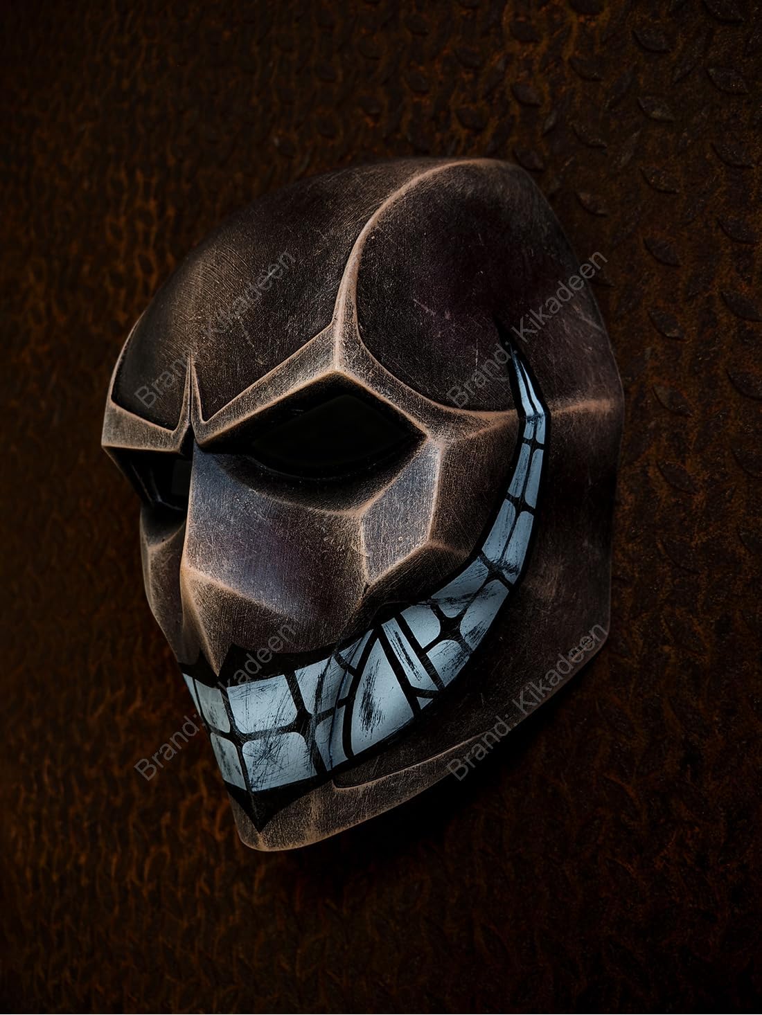 Custom Airsoft Mask Helmet Full Face Protective BB Gun Goggle Halloween Costume Party Cosplay Motorcycle Brown Smiley A17