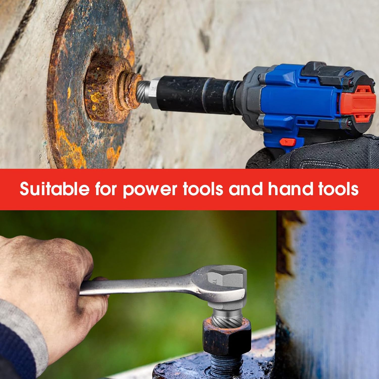 25-Piece Screw Extractor Set, Multi-spline Extractor Set Easy Out Bolt Extractors CR-MO Bolt Remover for Removing Broken Studs Bolts Socket Screws