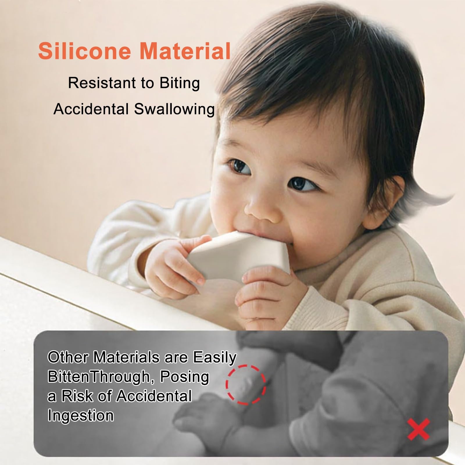 Protector de Bordes y Esquinas de Silicona Suave, con 4 Protectores Adicionales, Protege a los Niños de Bordes Afilados de Muebles(Gray,60cm/23.6inx6)