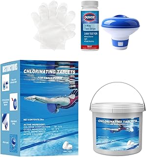 Chlorine Tablets, 1lb Chlorinating Tablets with Chlorine Floater Pool Chlorine Tabs Pool Supplies Above Ground Pool Chlorine Tablets in The Swim Chlorine Tablets