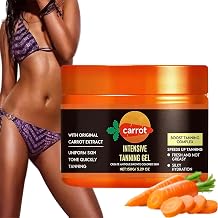 Intensive Tanning Gel 150ml, Vegan Tan Accelerator Gel Enriched with Coconut Oil, Vitamin A & E, Water Resistant Moisturiser for Sunbed & Outdoor Tanning