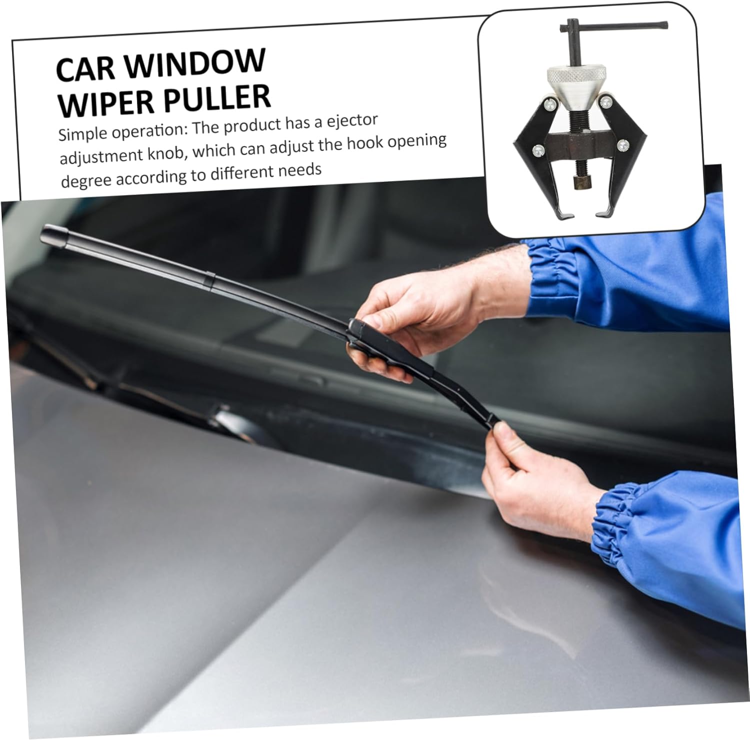 Gatuida Adjustable Windshield Wiper Arm Removal Tool Wiper Puller for Easy Compatible Various Models Essential Repair Device