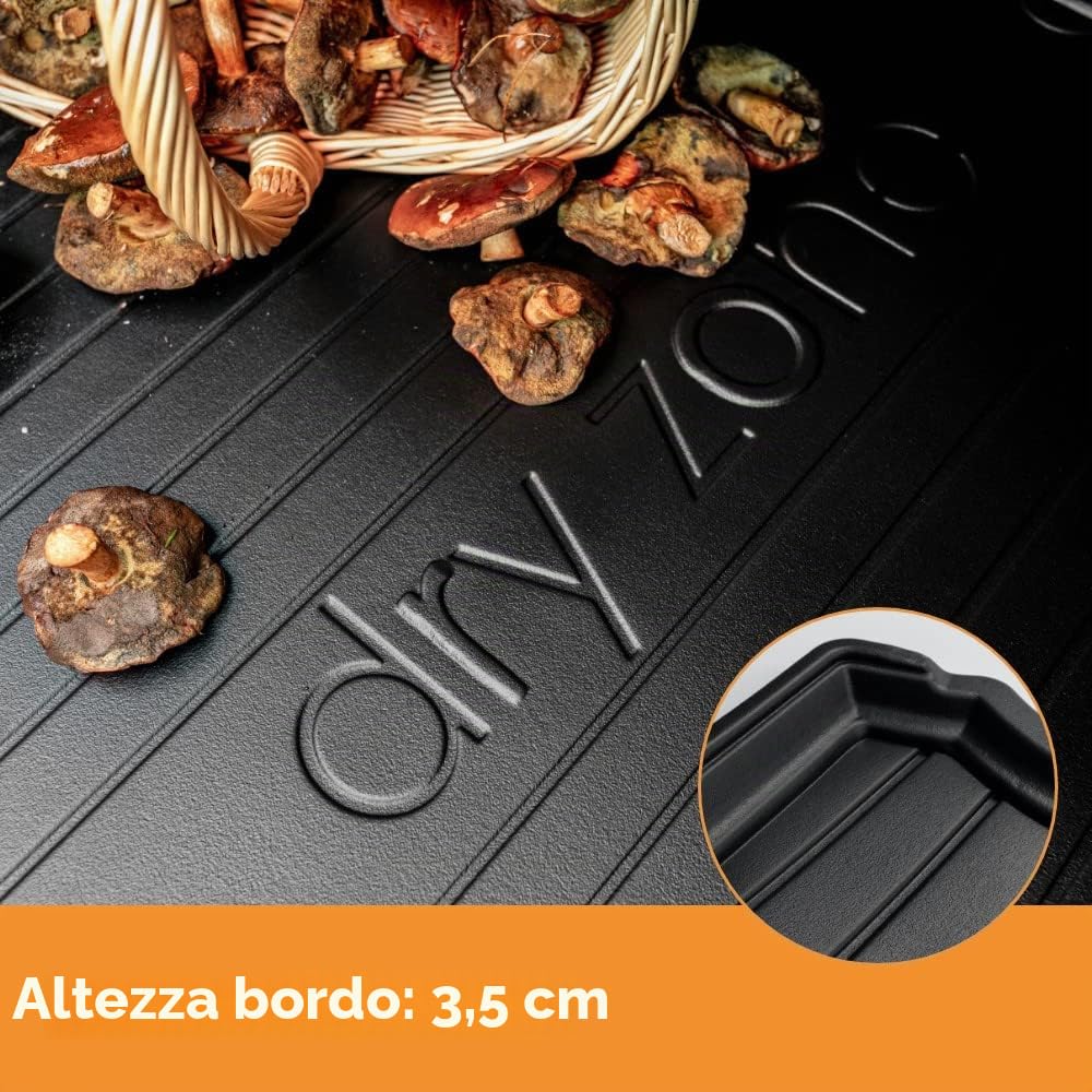 FROGUM Esclusivi Tappetini auto in gomma e vasca baule bagagliaio su misura per Citroën Berlingo II Multispace 2008-2018, per Peugeot Partner II 2008-2018 | Bordo alto| Robusto e durevole