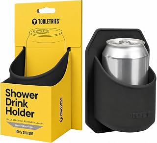TOOLETRIES Shower Drink Holder for Beer & Soda Cans - Charcoal