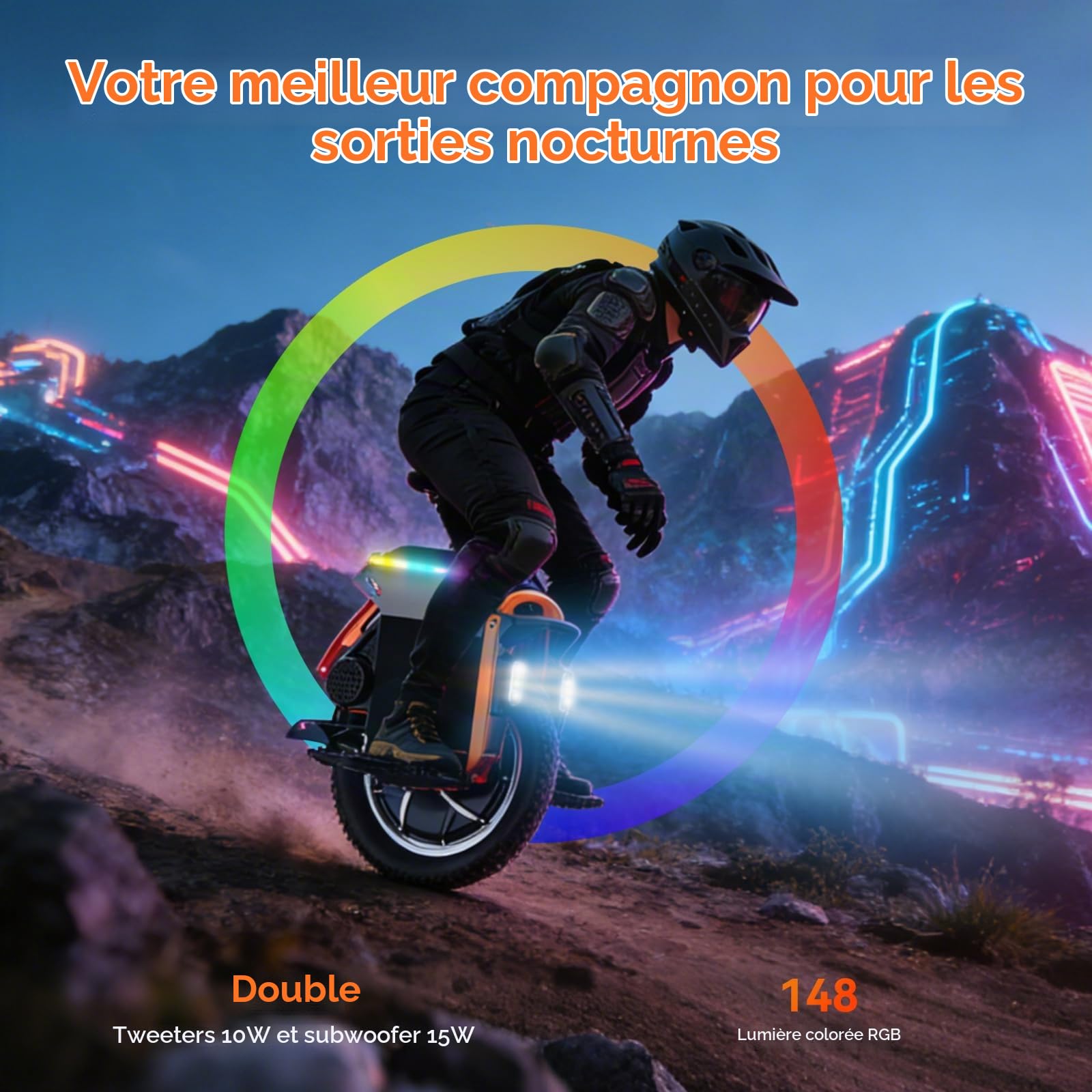 KINGSONG S16 Pro EUC Gyroroue Électrique 3000W, 1480Wh Batterie, 120 km Autonomie, Monoroue Tout-Terrain Haute Performance pour Adultes