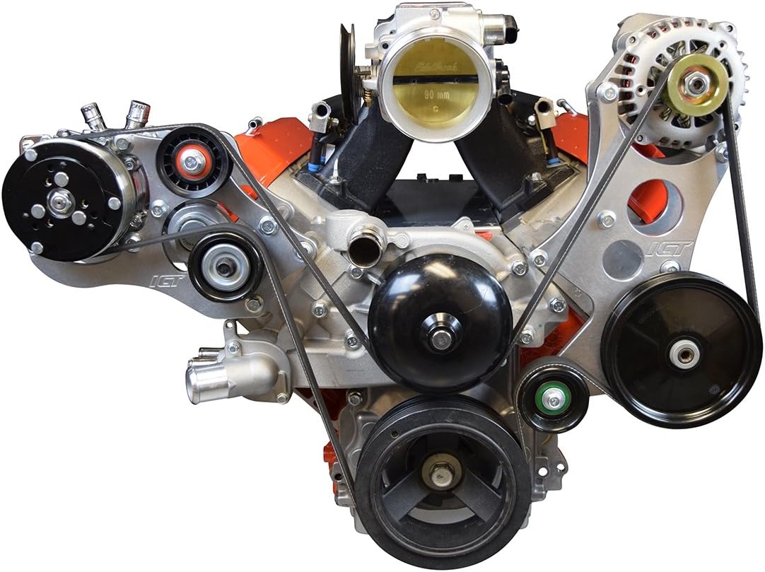 ICT Billet High Mount LS Alternator & Power Steering Pump Bracket Accessory Kit LS1 Camaro Turbo 551362-2