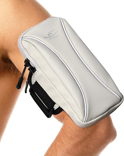 Miniatura 7 de HiRui Bolsa de brazo y bolsa de muñeca para teléfono, brazalete deportivo para correr, gimnasio, ciclismo y entrenamiento, compatible con iPhone