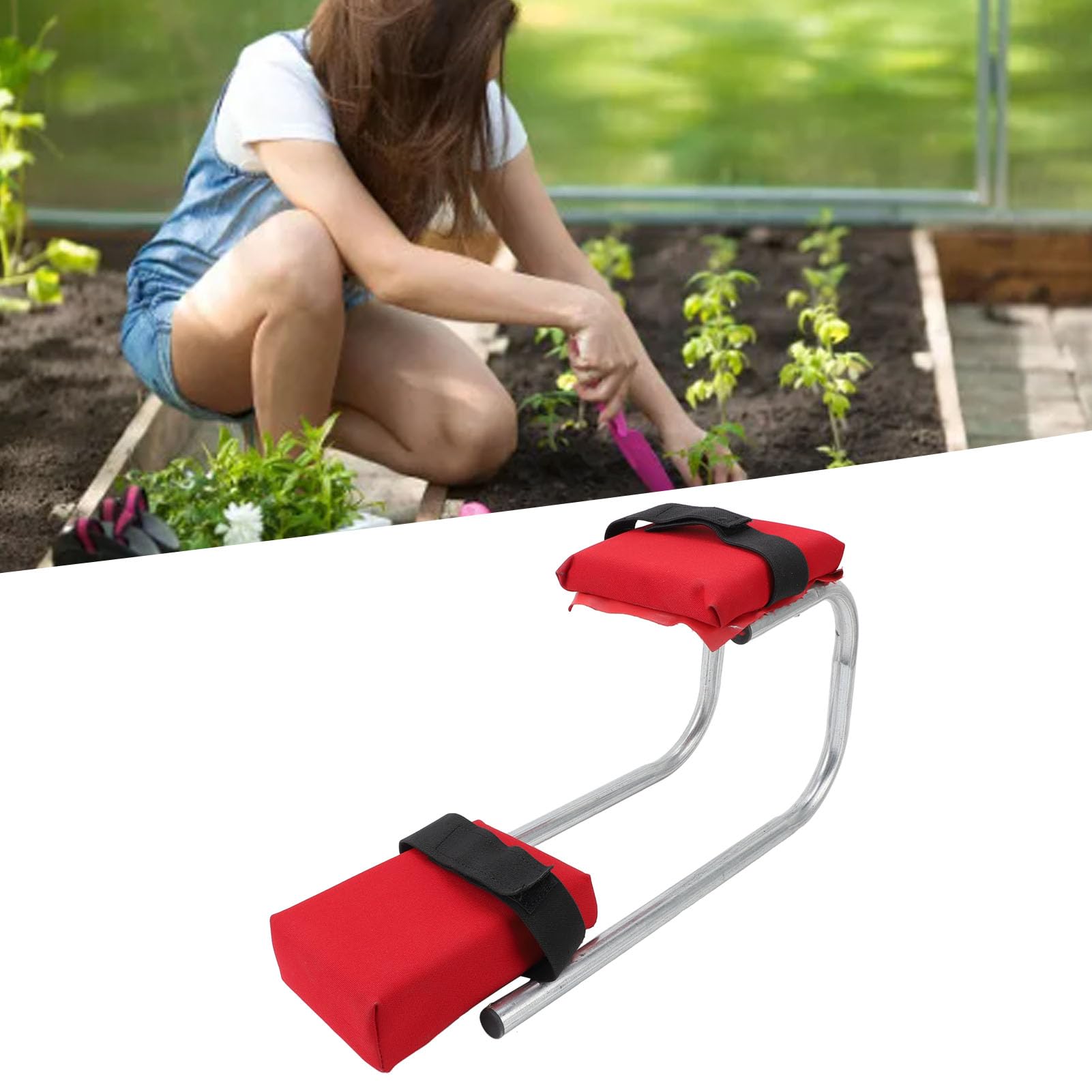 Genouillère De Jardin En Acier Inoxydable - Siège Pliable Et Réglable - Pour Jardinage, Agriculture - Réduit La Fatigue - Poids Environ 942 G
