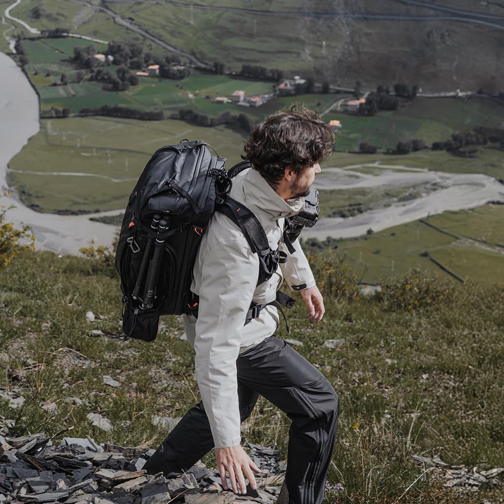 [PGYTECH] OnePro Focux Mochila 35 l (negro sideral) Peg Witech Mochila para fotografía al aire libre Fotógrafo Gran capacidad Mochila abierta en la parte superior Acceso lateral Protección del espacio