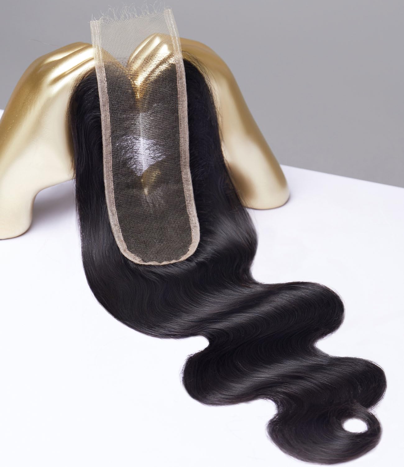 Mlip 2x6 HD Lace Closure Body Wave, 0.10mm Ultra Thin Invisible Swiss Lace, Skinlike Real HD Lace Melt into Skin Perfectly, Pre-plucked Natural