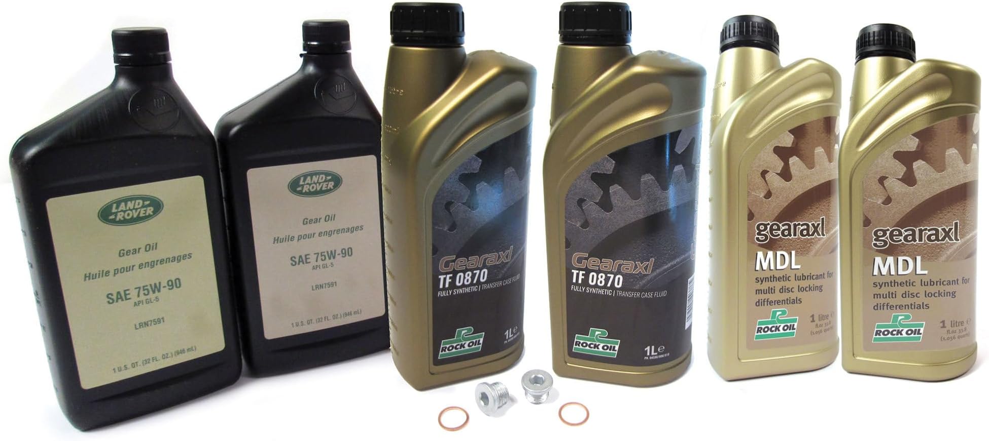 Atlantic British Ltd. Differential and Transfer Case Fluid Service Kit, Replacement Fluid for Land Rover LR3 and LR4 (with Rear Electronic Differentials)