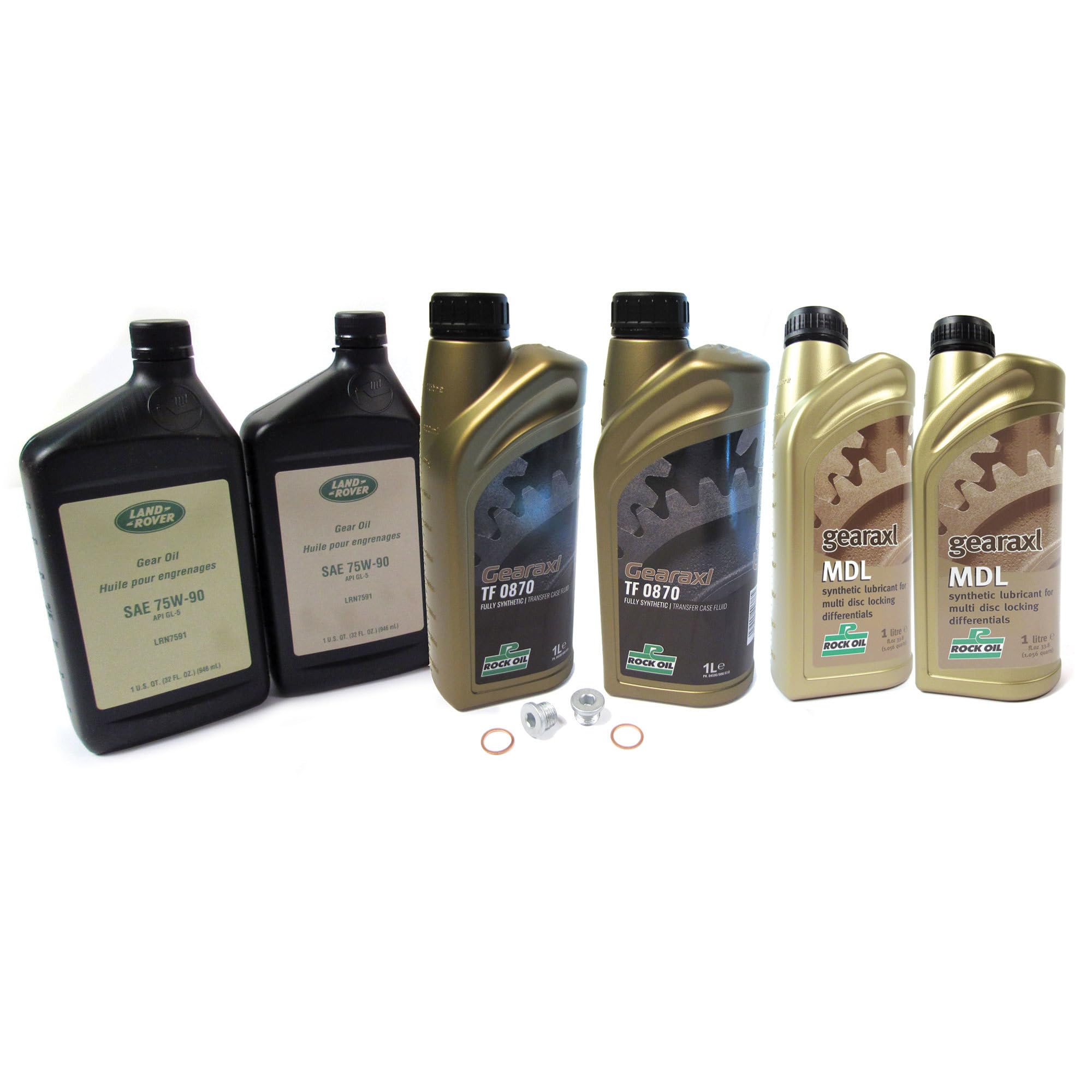 Atlantic British Ltd. Differential and Transfer Case Fluid Service Kit, Replacement Fluid for Land Rover LR3 and LR4 (with Rear Electronic Differentials)