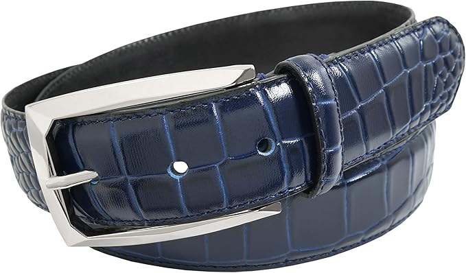 Stacy Adams mens Ozzie Croc Embossed Belt