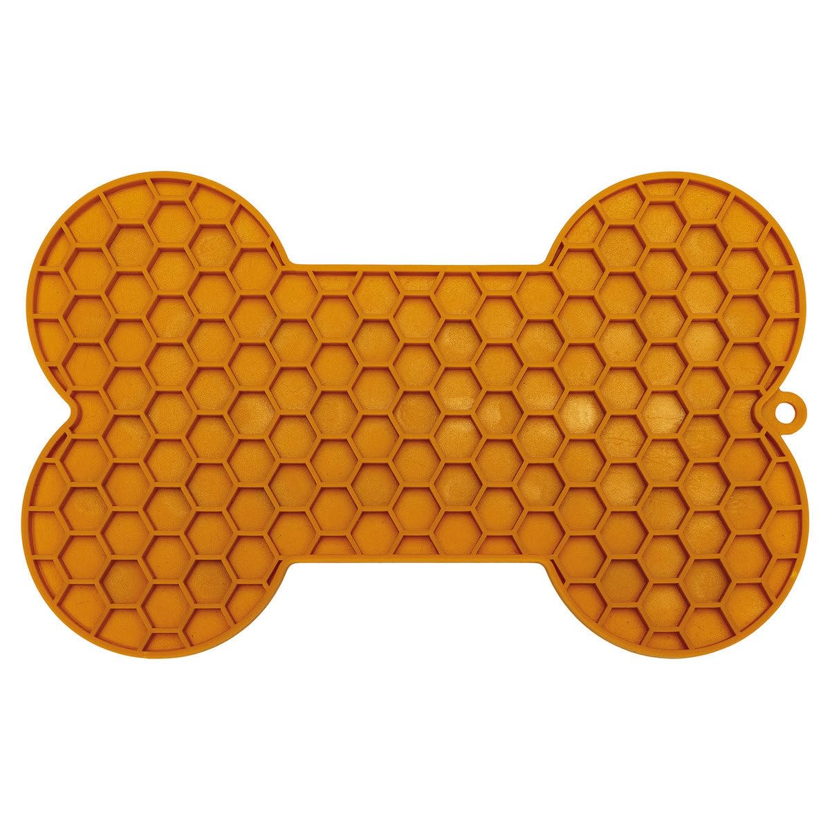 Beeztees Yavru Köpek Yaş Mama Yeme Oyuncağı, Kemik Şeklinde, Silikon, Turuncu, 18x11cm