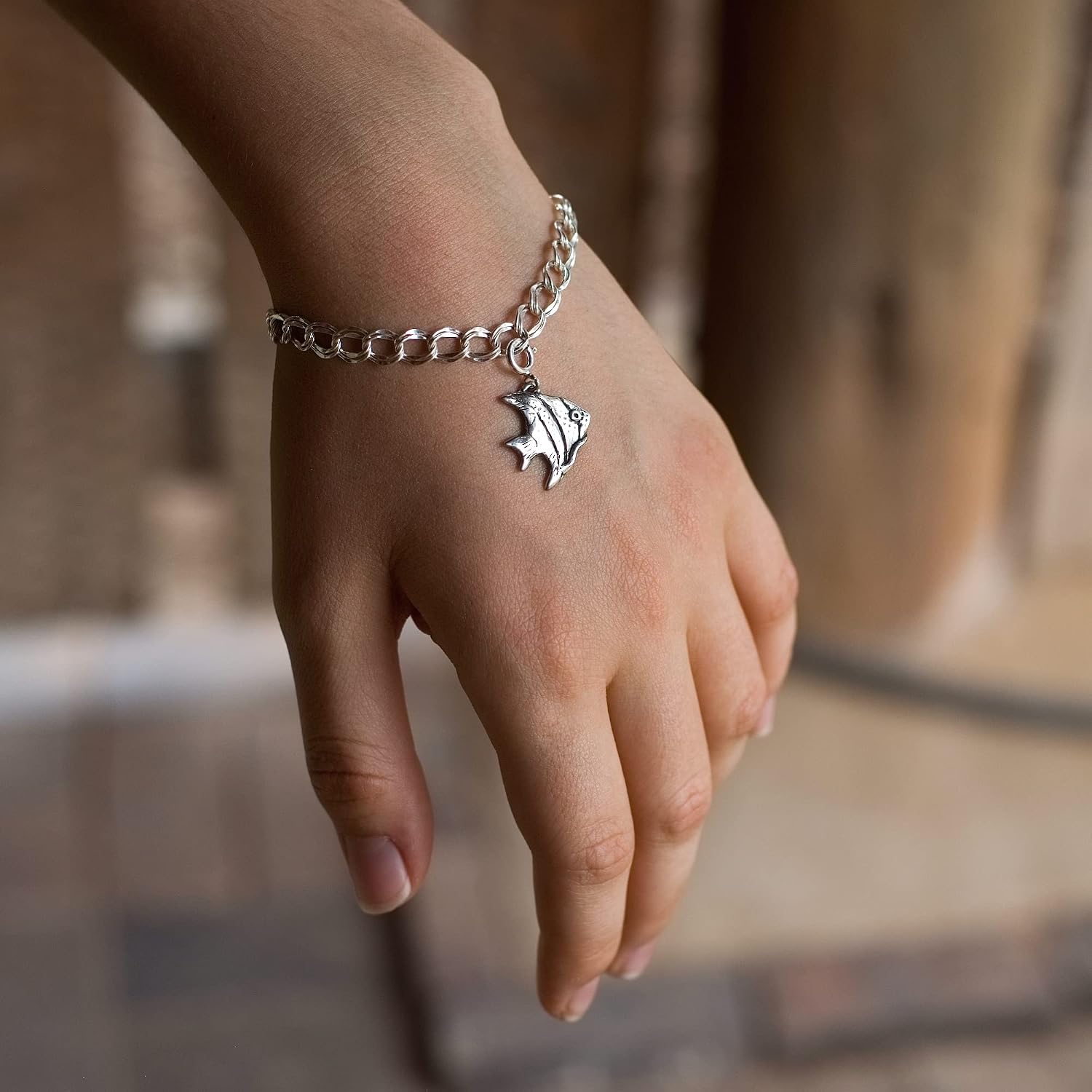 Sterling Silver Angelfish Charm Handcrafted in the USA