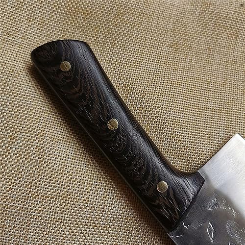 Miniatura 4 de Cuchillos de cocina, 7.5 pulgadas cuchillo profesional hecho a mano forjado de acero de alto carbono cuchillo de carnicero para verduras de carne