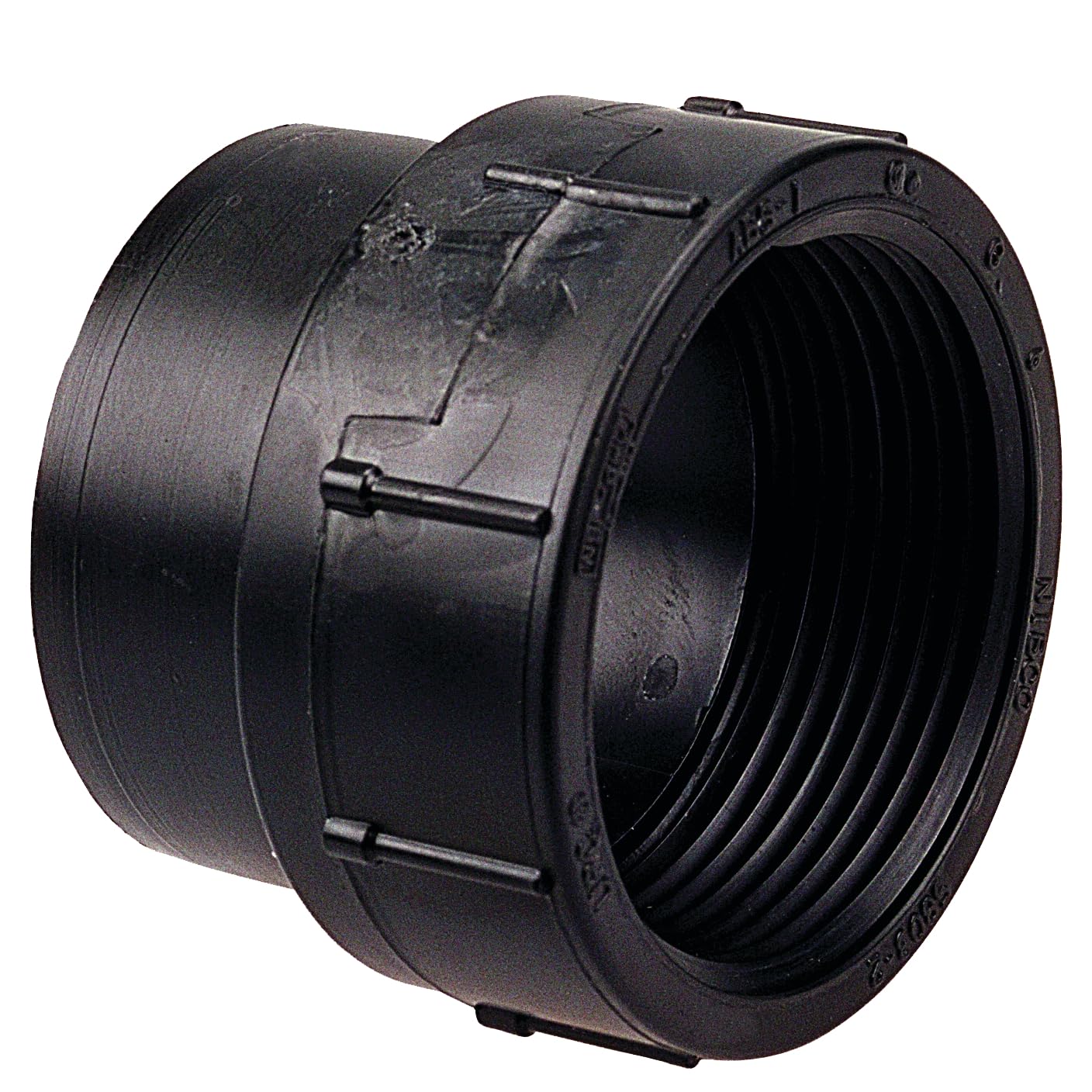 NIBCO Fig No C5803-2, 2 in. ABS DWV Female Adapter Spigot x Female Iron Pipe Thread (FIPT), Threaded