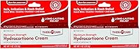 Vista 1 de Thera Care Crema de hidrocortisona OTC de máxima fuerza Alivio de irritación de picazón y erupciones 1 oz (paquete de 2)
