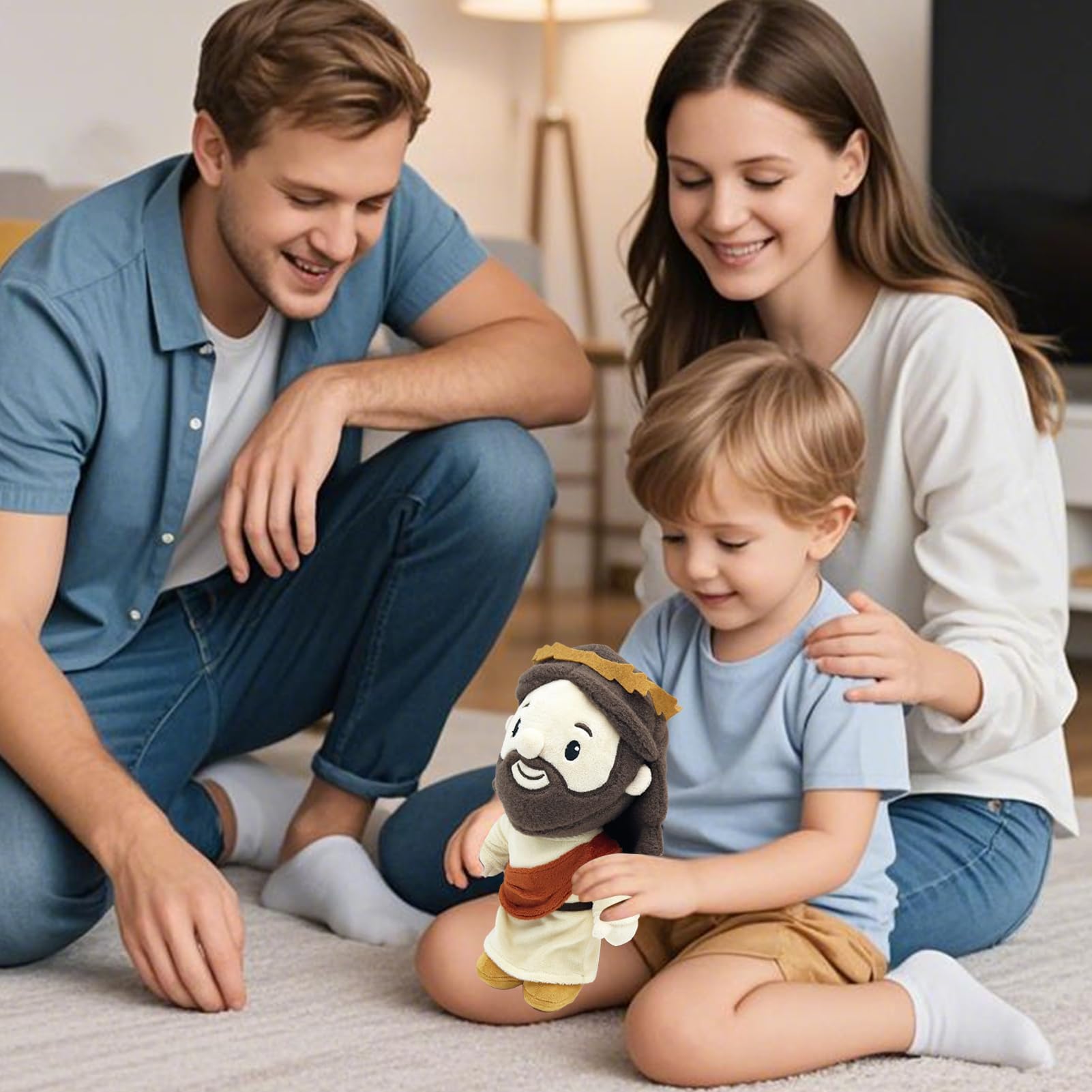 Gefüllte Jesus-Plüschpuppe, Plüschfigur, weiches Andenken, Sammlerstück, Begleiter für Freunde, Familie, Mädchen, Jungen, Teenager, Schlafenszeit, beruhigend
