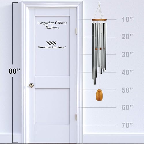 Miniatura 3 de Woodstock - Campanillas de viento para decoración de jardín al aire libre, decoración de patio al aire libre, 56 pulgadas, inspiradora y