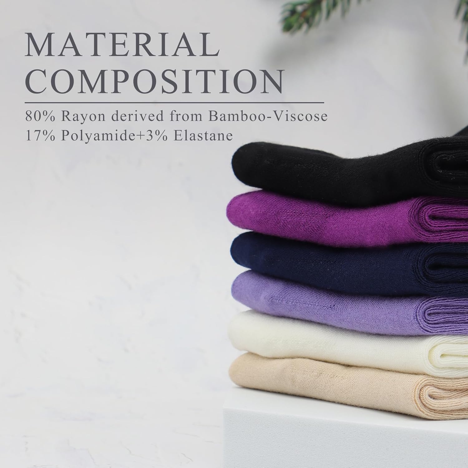 Women Thin Socks Rayon Bamboo Ankle Silky Quarter Anti Odor Casual Summer Socks 6 Pairs - Image 3