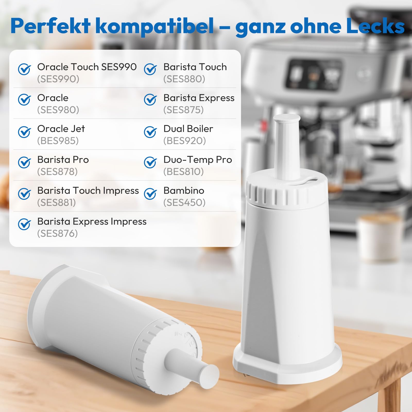 Comedes Filtri Acqua Per Macchine Da Caffè Sage - 6 Pezzi, Compatibili Con SES008, SES810, SES875, SES880, Certificati TÜV SÜD, Senza BPA - 3
